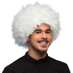 Paruka afro bílá XL